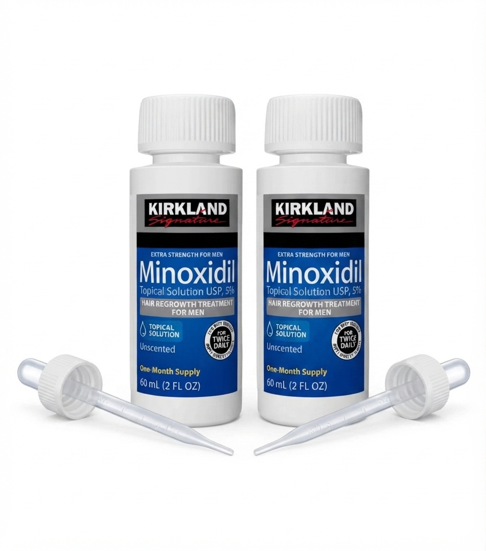 Kirkland Minoxidil 5% Topical Solution – liquide (2 Bottles)